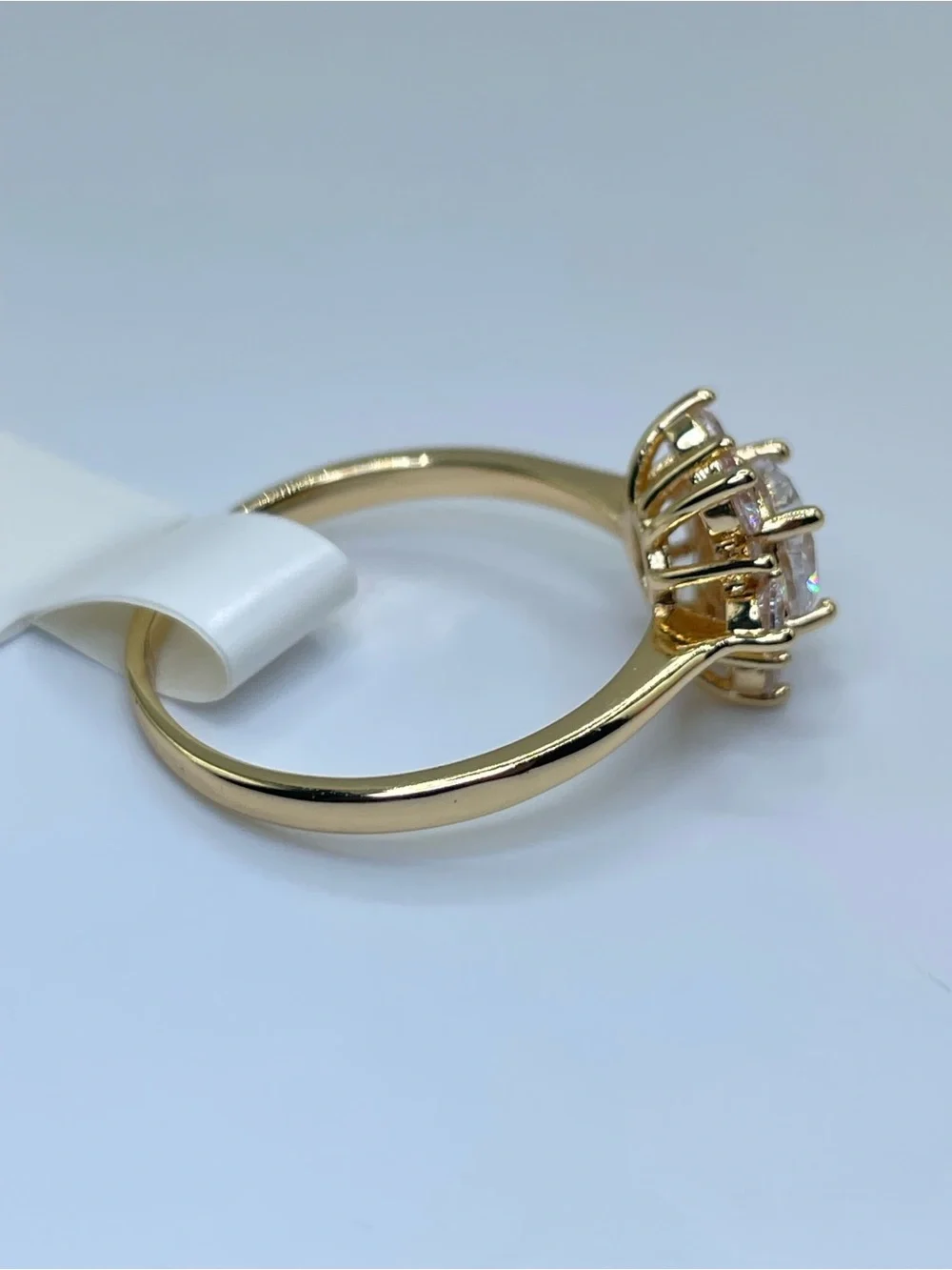 Swarovski Crystal Elements White Swarovski Elements Floral Halo Ring Size 8